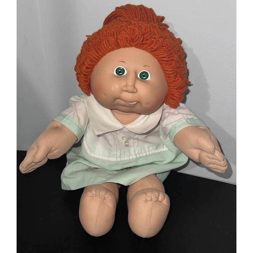 Vintage 1978-1982 Cabage Patch Doll 16" Tall Orange Hair and Green Eyes,